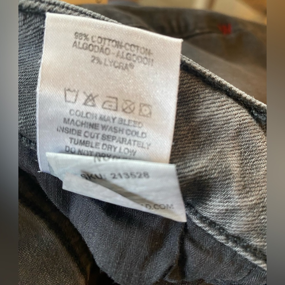 NWT WARP+WEFT CDG PARIS HIGH RISE STRAIGHT ANKLE JEANS RAW HEM SIZE 25 IN NOIR - Picture 5 of 6